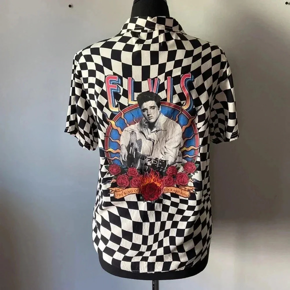 Elvis Presley x Shoe Palace | Checkered  Button Down - Picture 10 of 14